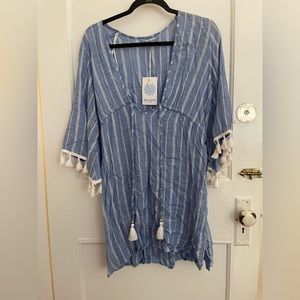 NWT striped tassel swimsuit coverup. Size small.